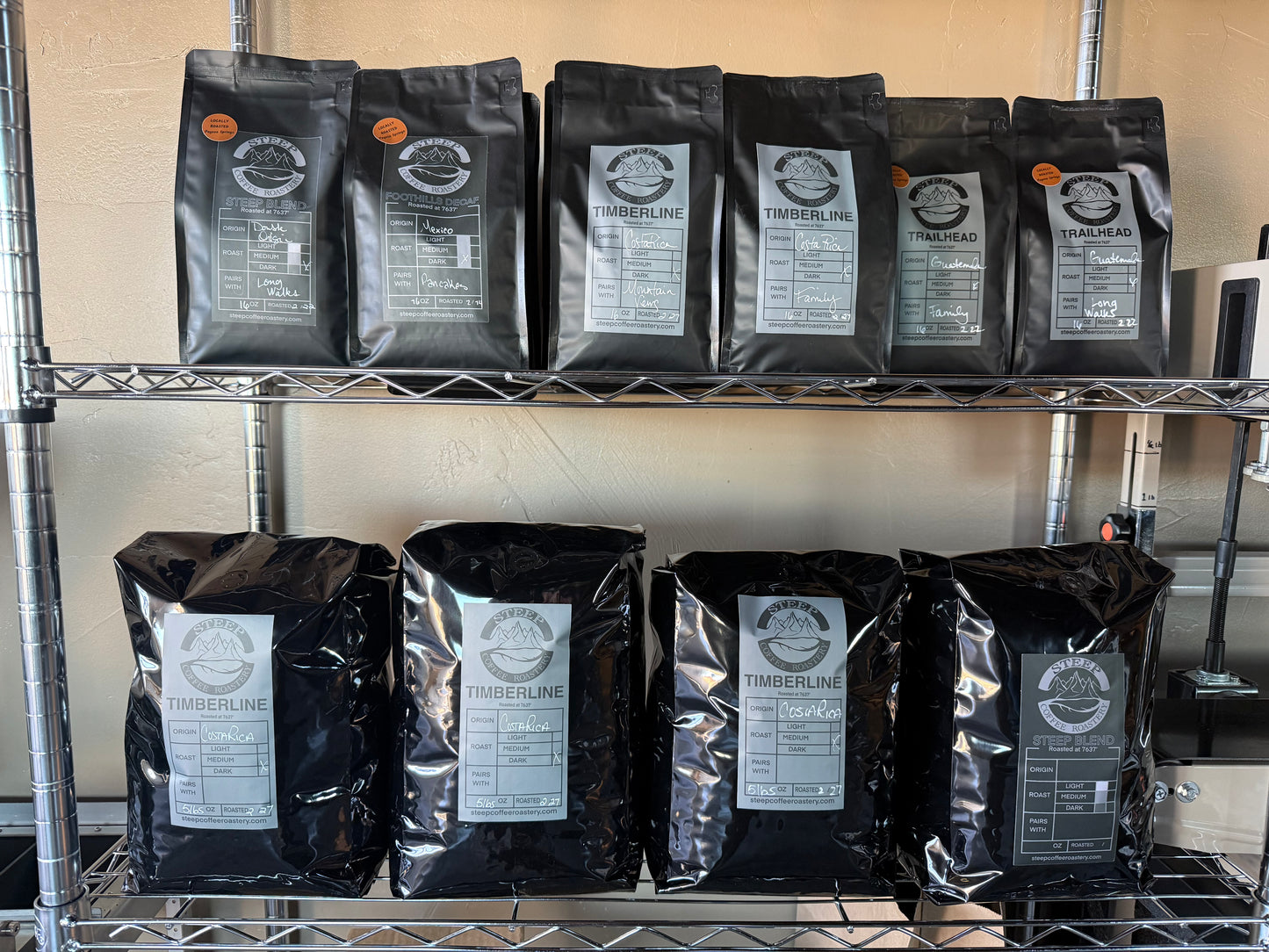 STEEP Beans for Coffee Shops - STEEP Roasts and Custom Roasts