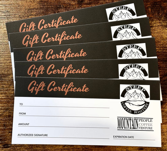 STEEP Coffee Gift Certificate